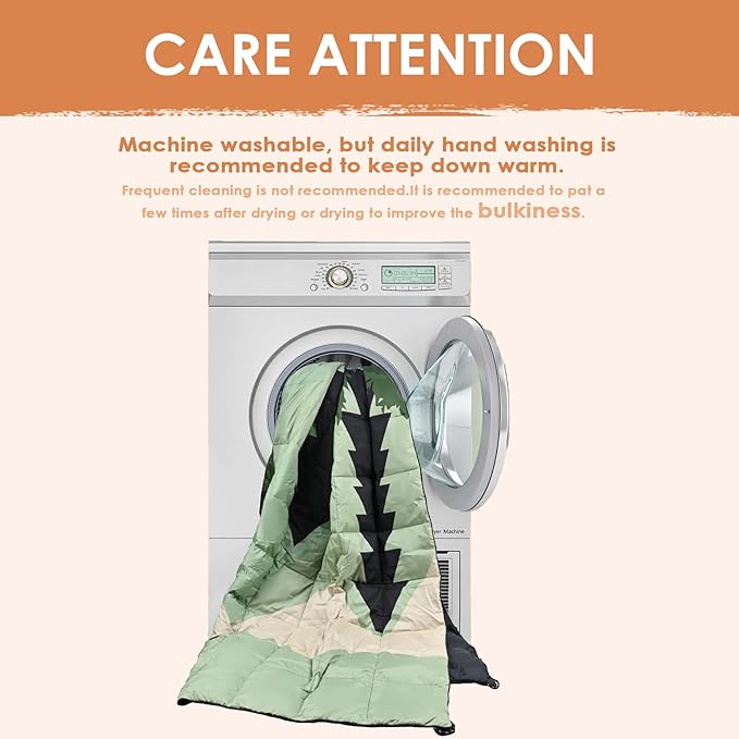 Lightweight Camping Blankets Outdoor Down Alternative Puffy Printed Camping Blanket Waterproof Large Silk Cotton Blanket Packable Warm for Trave Picnic Hiking Camping Cold Weather 78" x 55"