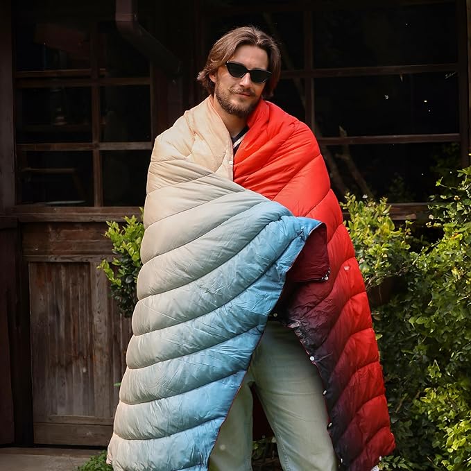 Camping Blanket,Puffy Lightweight Outdoor Blanket for Traveling, Stadium, Hiking, Picnics