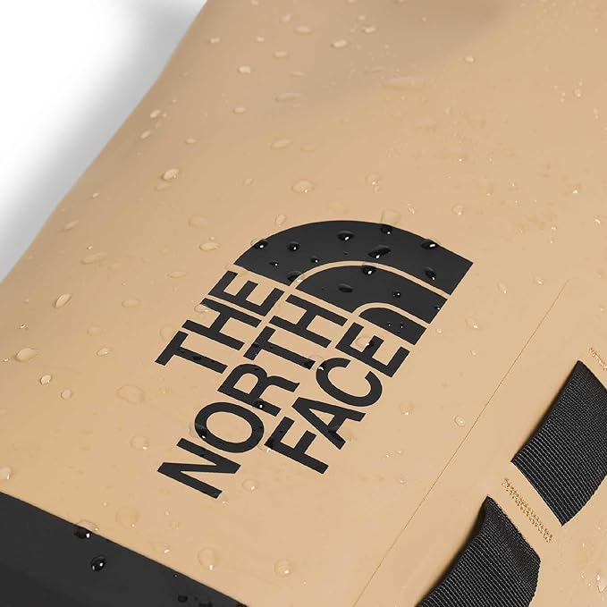 The North Face Base Camp Dry Bag - Roll-Top Waterproof Stuff Sack, Ideal for Camping Gear & Kayak Accessories, Khaki Stone/TNF Black, 8 Liters