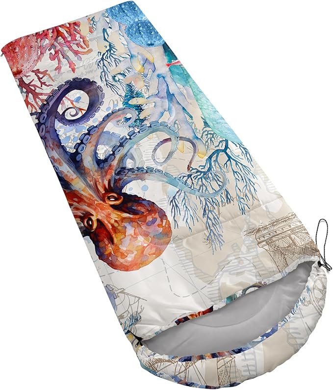 AILONEN Girls Pink Camping Sleeping Bags,Lightweight & Waterproof,3 Season Warm & Cool Weather,Cute Bow Duck Print Sleeping Bags for Kids,Girls,Adults Travelling,Outdoors