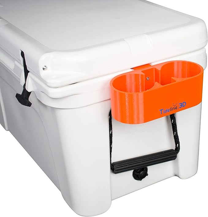 Tideline3D Cup Holder Compatible with YETI Coolers (Blaze Orange, Fits YETI Tundra)