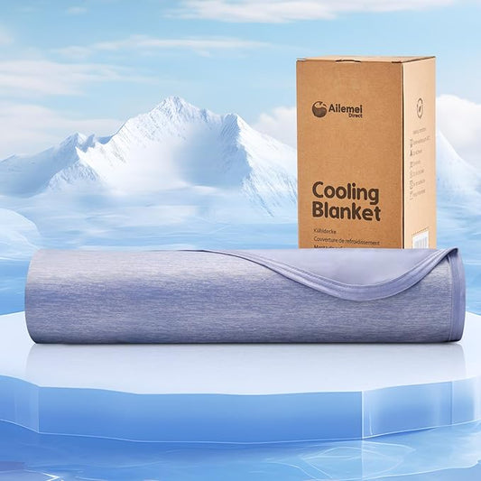 Ailemei Direct Cooling Blanket Twin Size for Couch, Double-Sided Summer Cooling Blankets for Hot Sleepers, Lightweight Ice Cool Blanket to Relieve HotFlashes, Breathable Bed Cold Blankets for Sleeping