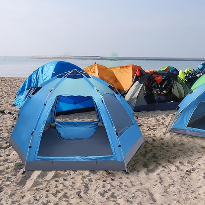 Large Camping Instant Tents,Automatic Waterproof Family Camping Tent,Easy Setup Camping Tents,Lightweight Backpacking Tent,for Outdoor Beach Hunting Hiking Travel