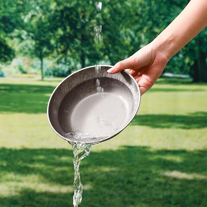 Pure Titanium Camping Bowl Large 7.2 inch Backpacking Ultralight Cookware Outdoor Hiking Kitchen