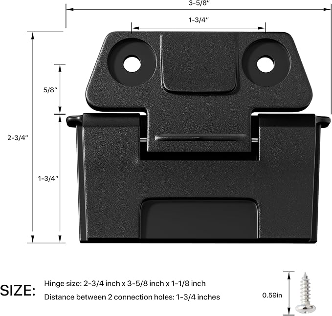 Replacement Hinges Compatible with Igloo BMX 25, 52, 72 Qt Coolers – Cooler Hinges with Screws, Fits BMX Cooler Latch Parts-2 Pack