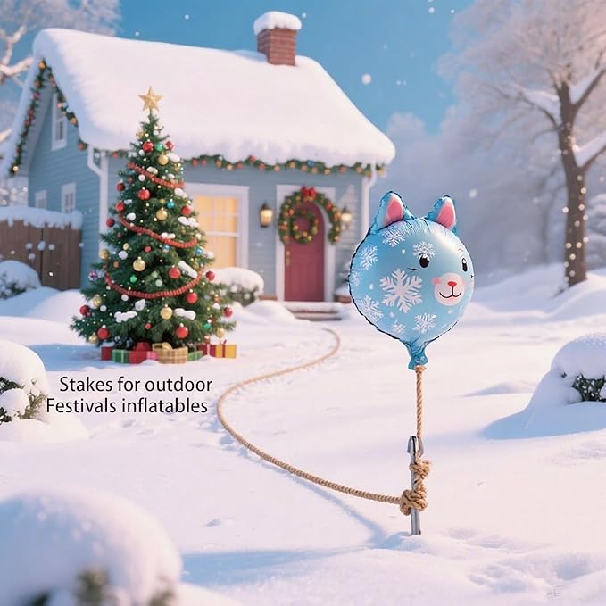 12-Inch Heavy Duty Ground Stakes, Metal J-Shape Anchors, 5/16-Inch Diameter, 4-Pack, Black (J-Shape-Black, J-12 * 5/16"-10PACK)