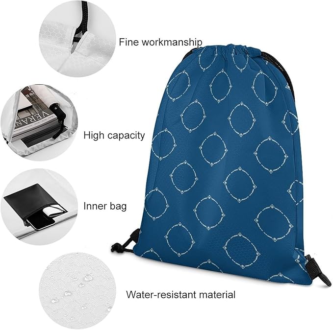 Theft Proof Cinch Sack Drawstring Backpack Water Resistant for Camping Travel Sports Gear Men Women, Love Australia Bags
