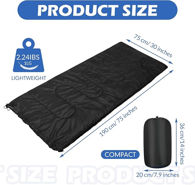 Macarrie 12 Pack Camping Sleeping Bags for Adults Bulk Cold Weather Kids Sleeping Bag Homeless Lightweight Waterproof Compression Sack for Backpacking Traveling Hiking Outdoor