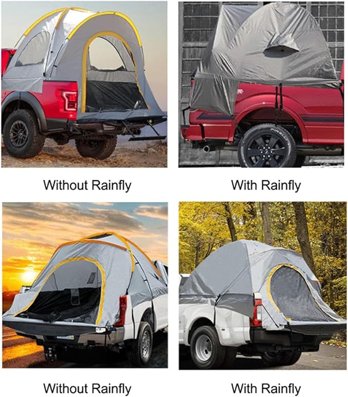 Car Tent with Waterproof Rainfly, Pickup Tent/Truck Bed Tent for Outdoor Camping Easy-to-Set Tent Suitable for 1-3 Persons(Size:165cm)