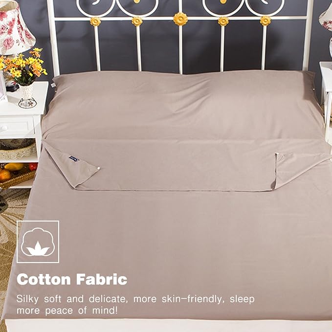 Sleeping Bag Liner Ultralight Travel Sheet Dirt-Proof Camping Sheets Compact Hotel Sleeping-Sack for Outdoor Backpacking Hiking