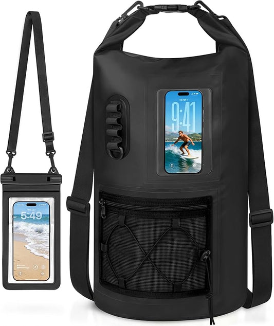 Waterproof Dry Bag, 20L/30L Roll Top Waterproof Backpack with Waterproof Phone Case, Heavy Duty Storage Bag for Women Men, for Travel, Kayaking, Boating, Rafting, Camping, Hiking & Beach