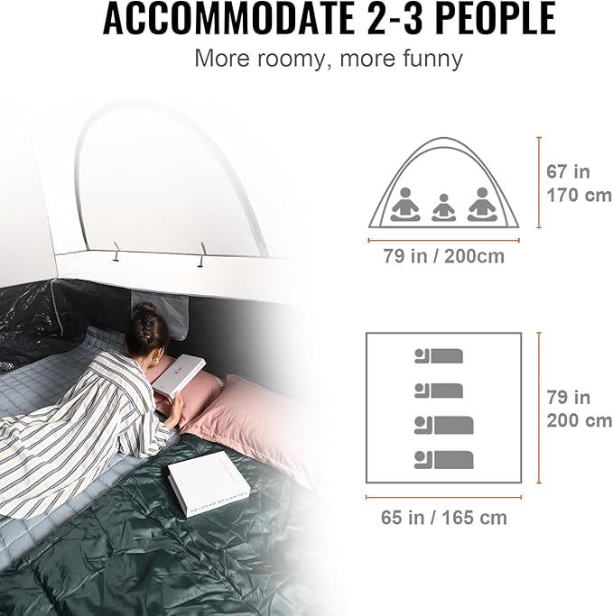 VEVOR SUV and Pickup Truck Camping Tents, Waterproof Double Layer Design with Carry Bag, Accommodates 2-9 Persons for Outdoor Activities