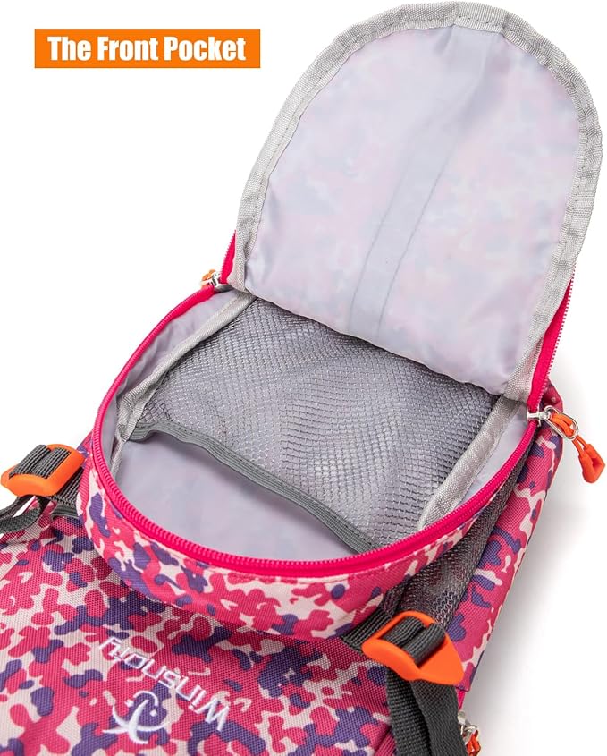 Kids Hydration Backpack, Water Hiking Backpack for Boys or Girls with 1.5L Reservoir Bladder