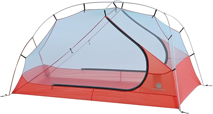 Horizon Lite 2 Ultralight 2-Person Backpacking Tent – Freestanding, 3-Season, Waterproof Double-Door Design – Seafoam Blue