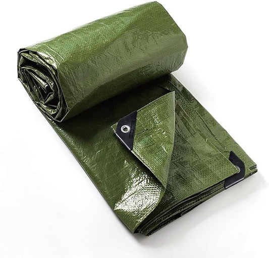 GUARD SHIELD Tarp Green 10x10 Feet Multi Purpose Waterproof Poly Tarp Cover 5mil