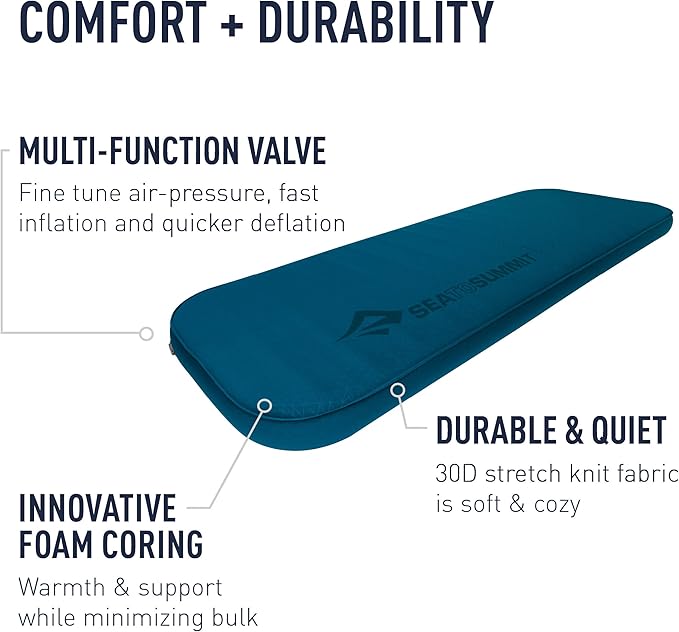 Sea to Summit Comfort Deluxe Self-Inflating Foam Camping Mattress, Large (v1)