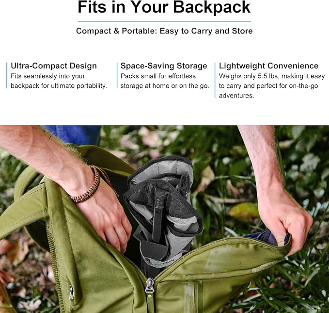 Camping Chairs for Adults, Supports 600 Lbs Lightweight Folding Camping Chair, Collapses to Size of Water Bottle Portable Camping Chair for Outdoor, Beach, Lawn, Travel, Picnics