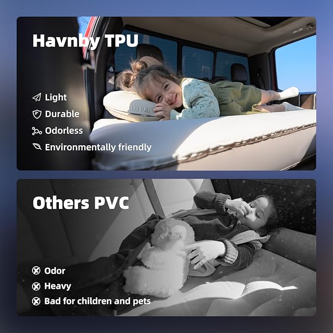 Pickup Cabin Mattress, Custom Fit Air Foam Camping Bed, Back Seat Inflatable CozyPad with Built-in Pump, Portable Cabs Mattress for Chevrolet Silverado