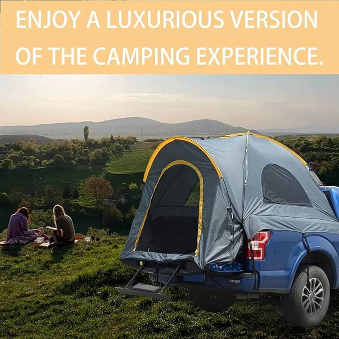 Truck Bed Tents, Pickup Truck Tent For 2 Person, Waterproof PU2000mm Double Layer & Windproof Portable Truck Bed Tent For Camping & Hiking (Color : 6.5FT)