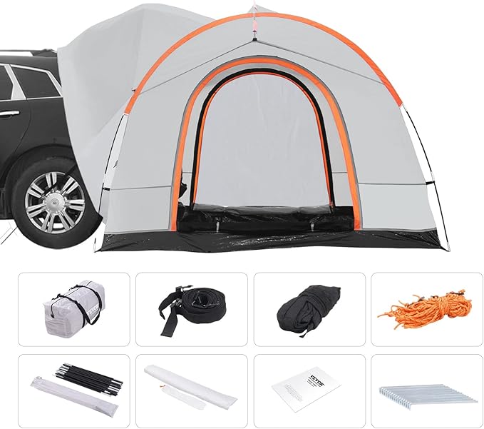 VEVOR SUV and Pickup Truck Camping Tents, Waterproof Double Layer Design with Carry Bag, Accommodates 2-9 Persons for Outdoor Activities