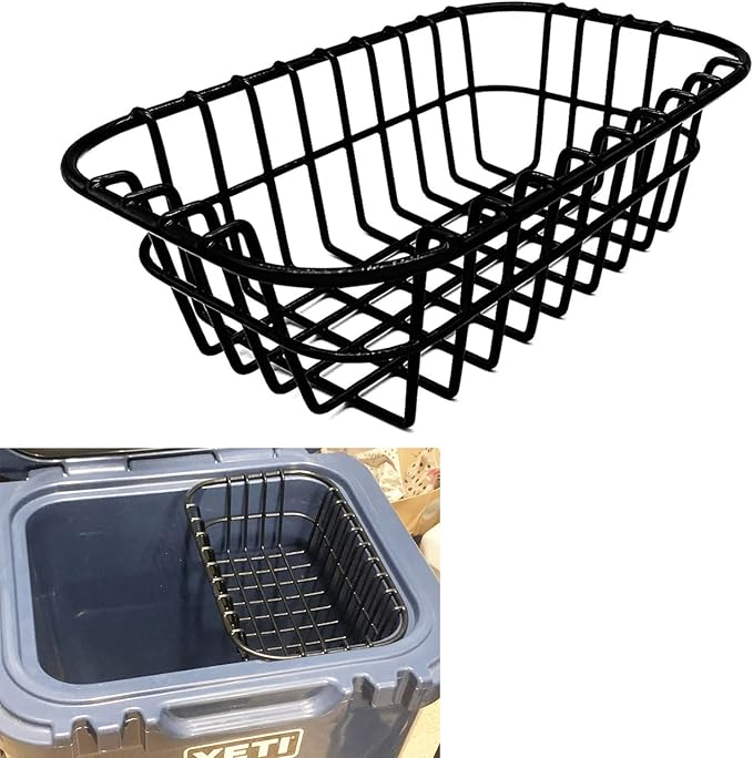 Cooler Basket Compatible with YETI Roadie 24, Dry Goods Wire Cooler Rack Storage Will Keep Smaller Items Dry and Stay Goods High for Roadie 24 Ice Chest Good to Hold Fruit, Utensils, etc