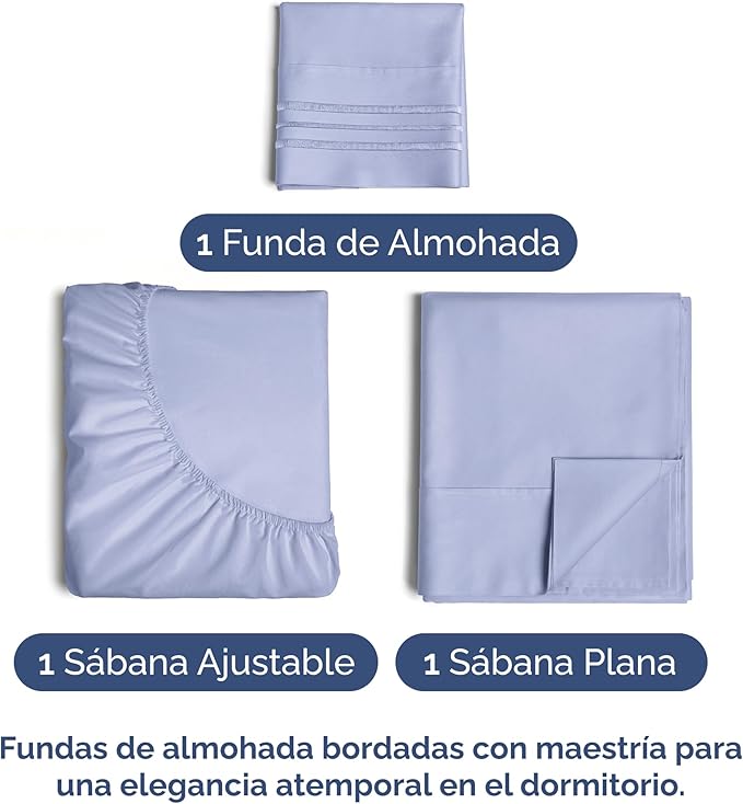 Twin Size 3 Piece Sheet Set - Comfy Breathable & Cooling Bed Sheets Set - Hotel Luxury Bedding for Women, Men, Kids, Teens, Boys & Girls - Deep Pockets, Ultra-Soft, Wrinkle Free - Oeko-Tex - Lavender