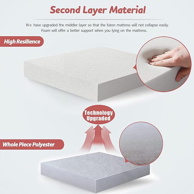 MAXYOYO Bohemian Retro Mattress Vintage Floral Japanese Futon Roll Up Tatami Floor Mat Foldable Bed Portable Camping Mattress Sleeping Pad Floor Lounger Couch Bed Full Size