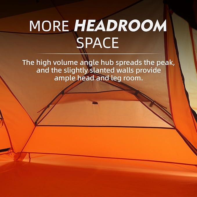 Clostnature 1/2 Person Backpacking Tent - Lightweight Two Person Tent for Backpacking, Easy Set Up Waterproof Camping Tent for Adults, Kids, Scouts, Large Size Outdoor, Hiking, Mountaineering Gear
