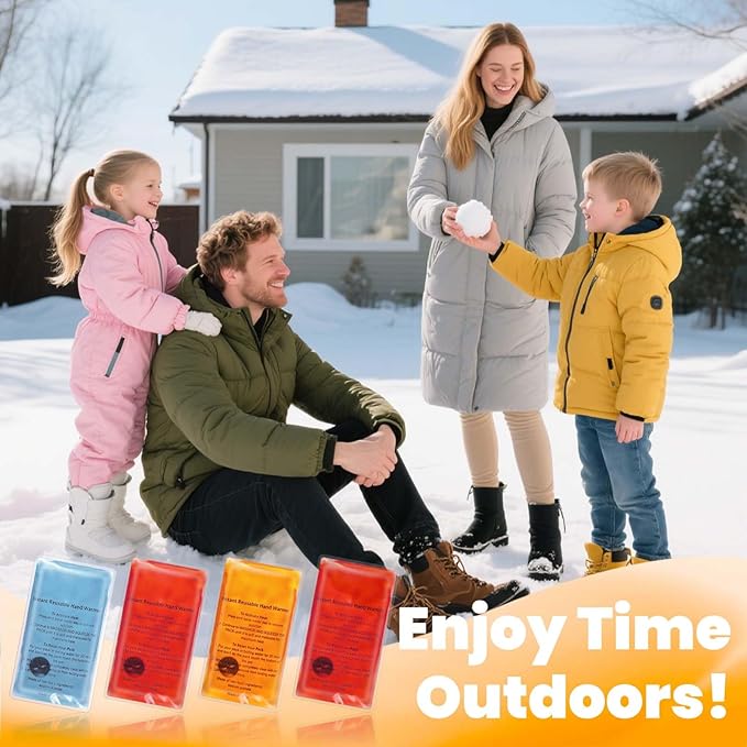 Hand Warmers, Reusable Hand Click Warmers, Cute Sodium Acetate Warmers for Kids, Click Heat Packs, 4 Reusable Sodium Acetate Heat Pads. (4PCS)