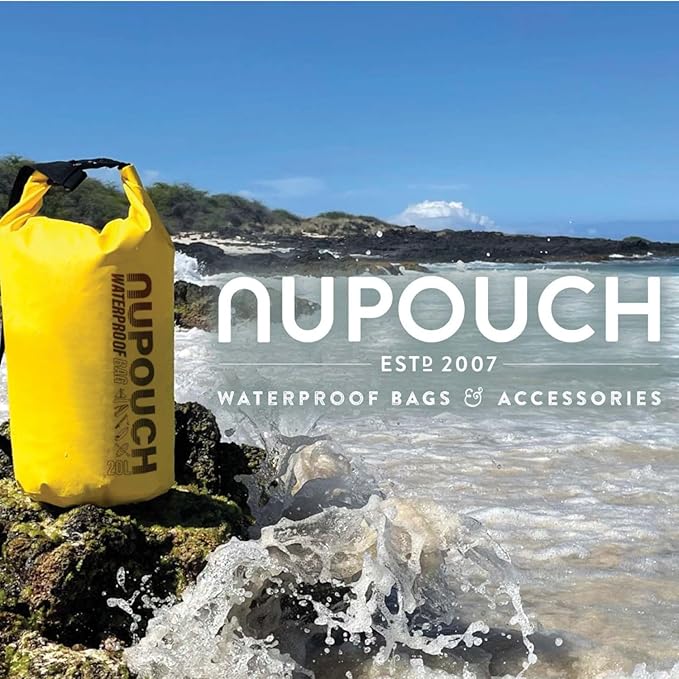 Nupouch Waterproof Dry Bag: 2L/5L/10L/20L Roll Top Lightweight Dry Storage Bag, Backpack for Travel, Swimming, Boating, Kayaking, Camping, or Beach