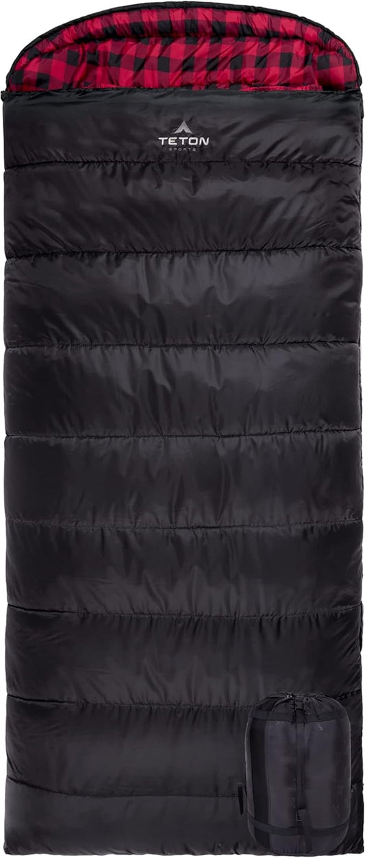 Teton Celsius XXL Sleeping Bag, Cold Weather Sleeping Bags for Adults and Kids, Camping Made Easy and Warm. Compression Sack Included, 35F, 25F, 0F, 20F Degree