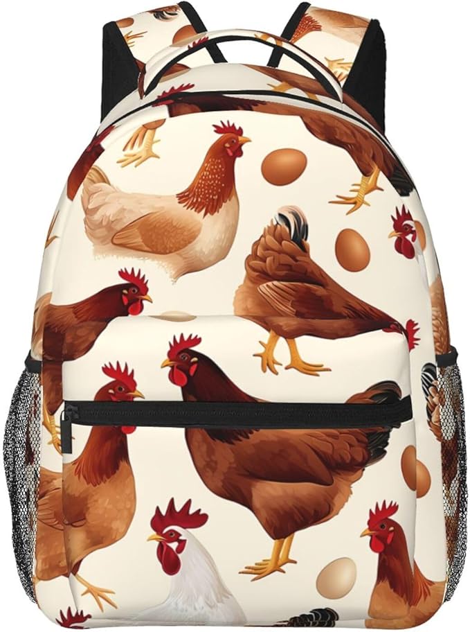 Lightweight Rucksacks for Camping Picnic Walking Cycling, Large Capacity Multipurpose Anti-Theft Carry On Bag, A Brood Of Chickens Travel Hiking Camping Rucksack
