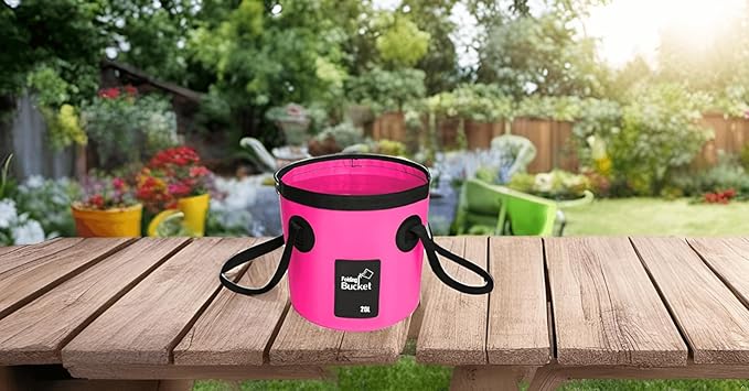 BANCHELLE Collapsible Bucket Water Container Portable Folding Camp Wash Basin for Outdoor Traveling Hiking Fishing Car Washing Gardening Camping 2 PCS