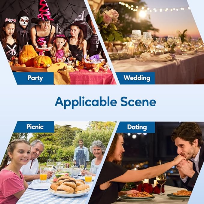 12Pcs Picnic Tablecloth Clips for Outdoor Tables - Stainless Steel Large Table Cloth Clip, Fits for 2.5” Thick Tables, Metal Clamps for Picnic Table Clips, Dining Table Cloth Holder