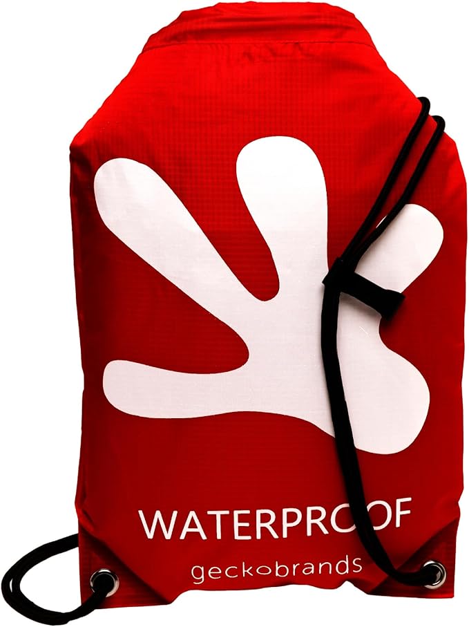 geckobrands Embark 10L Drawstring Backpack – Waterproof, Lightweight Dry Bag for Beach, Hiking, and Light Water Activities