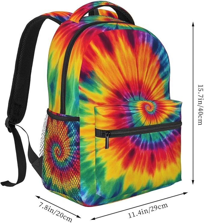 Backpack Lightweight Anti-Theft Multipurpose Tie Dye Shoulder Bag Large Capacity Travel Hiking Backpack With Padded Straps