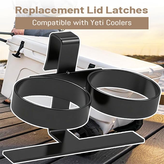 Cooler Beverage Holder, Stainless Cooler Cup Holder Compatible with YETI Tundra Coolers, RTIC Coolers, Fit for Any Cooler with a Fixed Slot of 1 inch in Width,Cooler Accessories.