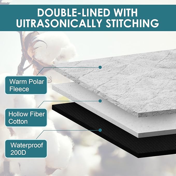 Outdoor Camping Blanket 210D Oxford Cloth Water Resistant Cold Weather Sports Blanket with Portable Bag for Stadium Travel