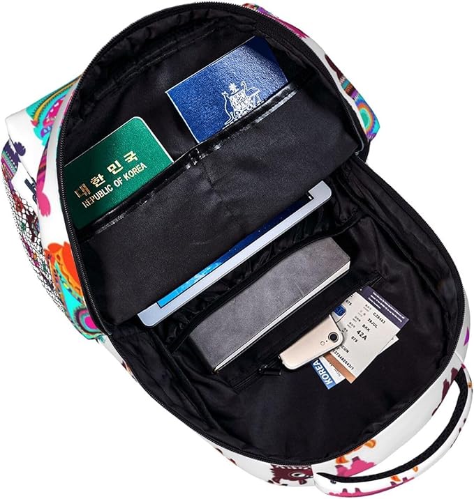 Adults Lightweight Tribal Alpaca Art Shoulder Book Bags Big Capacity Shoulder Bag With Adjustable Shoulder Straps for Trekking Work Walking Cycling