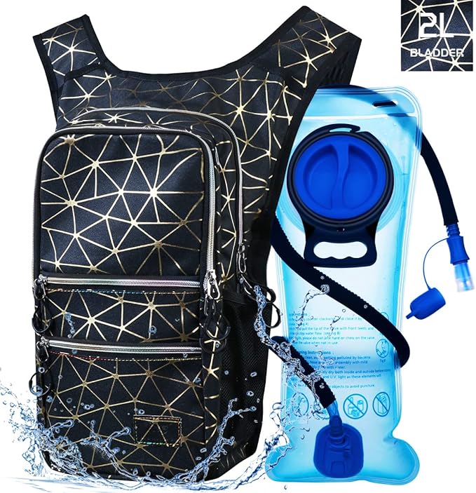 Hydration Backpack Pack, Water Backpack 20L Capacities Included 2L Hydration Bladder, Festival Essential - Rave Hydration Pack Hydropack Hydro for Hiking, Festival Gear