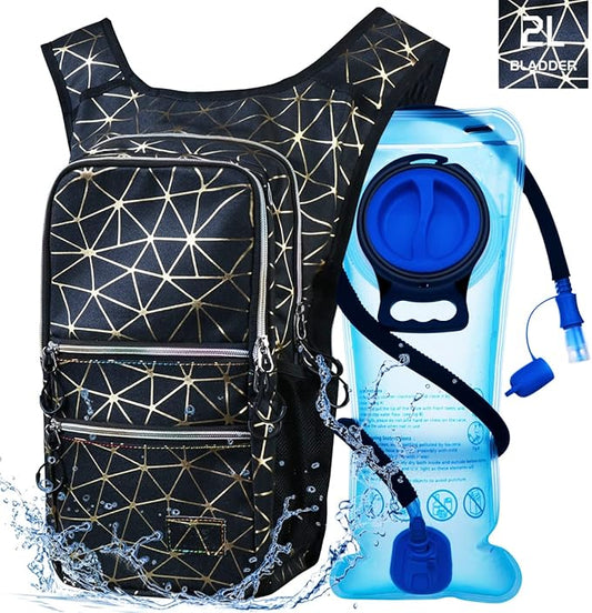 Hydration Backpack Pack, Water Backpack 20L Capacities Included 2L Hydration Bladder, Festival Essential - Rave Hydration Pack Hydropack Hydro for Hiking, Festival Gear