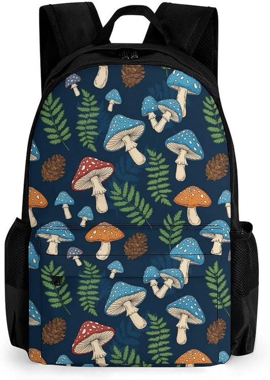 Outdoor Backpack Gym Bag Mushroom Outdoor Activities with Big Capacity Daypack, College Bookbag