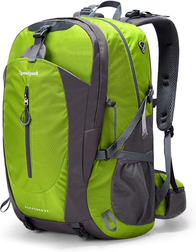 SPEEDPARK Hiking Backpack 40L Waterproof Hiking Daypack with Rain Cover, Outdoor Trekking Travel Backpacks for Men Women