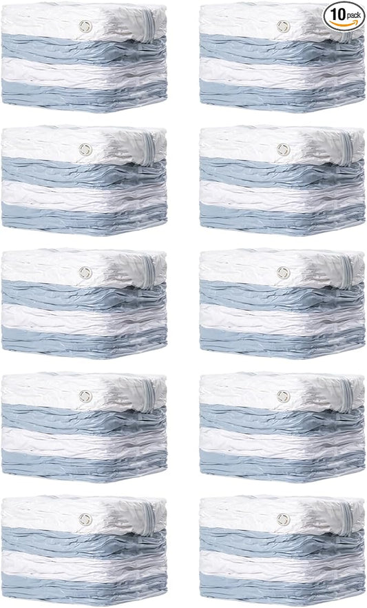 TAILI 10 Pack Vacuum Storage Bags, Space Saver Bags, Jumbo Cube 31x40x15 Inch, Extra Large Vacuum Sealed Bags for Comforters, Blankets, Bedding, Clothes, Closet Organization Space Saving, Clear