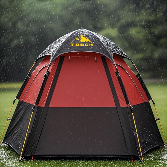 Camping Tent with Instant Setup, 2/3 Person Weatherproof Easy Quick Set Up in 60 Seconds with Rainfly Backpack Tent for Family Camping & Hiking, Upgraded Ventilation,Center Height 66-inch