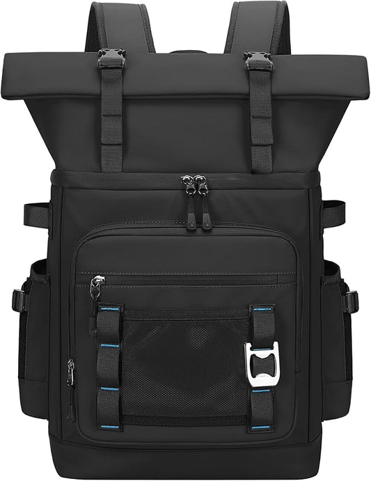 Insulated Cooler Backpack, 40L Expandable Leakproof Waterproof, Dual Compartments (23L+17L) with Expandable Upper Section, Portable for Beach Camping Picnic Travel
