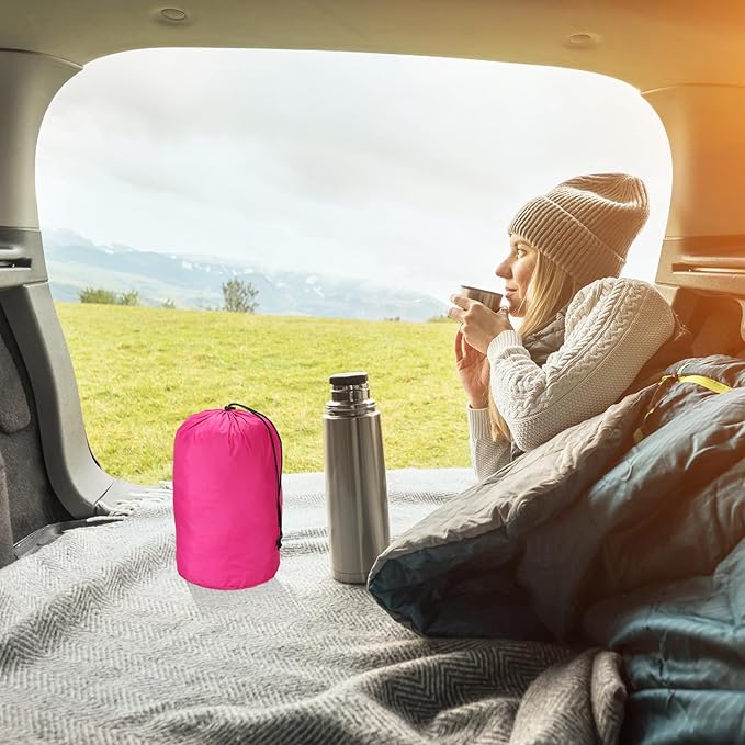 PATIKIL Stuff Sack, Waterproof Outdoor Storage Sack Portable Drawstring Dust Flap Bag for Backpacking