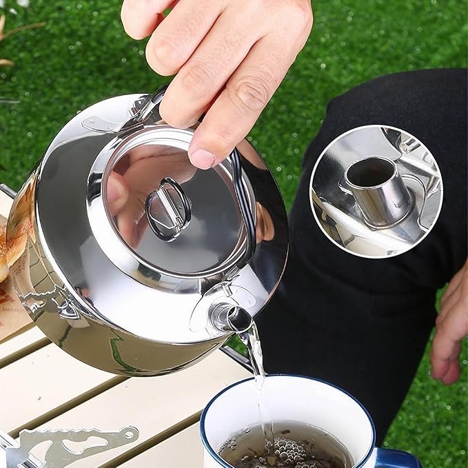 Jorunhe 7PCS Camping Cooking Set,Camping Cookware Mess Kit,304 Stainless Steel Camping Cookware with Travel Tote Bag for Camping Outdoor Cooking & Picnic,RVs