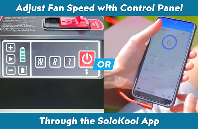 SoloKool Model V-ibe - Injection Molded Cooler, Portable Air Conditioner, & 35 Watt Bluetooth Speaker, 3-in-1 Design