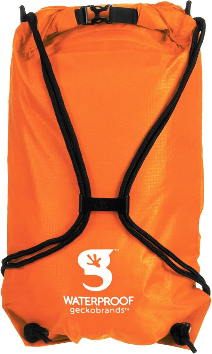 geckobrands Embark 10L Drawstring Backpack – Waterproof, Lightweight Dry Bag for Beach, Hiking, and Light Water Activities